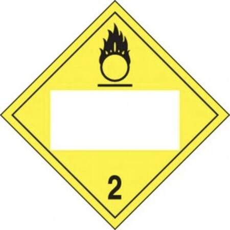 Accuform BLANK DOT PLACARD HAZARD CLASS 2 MPL425CT100 MPL425CT100